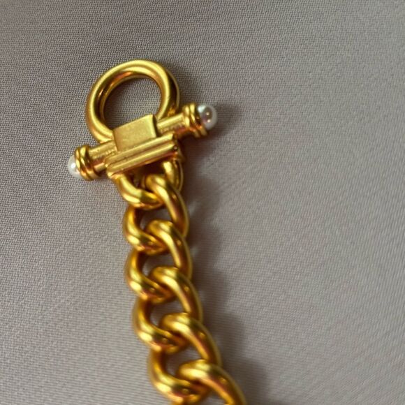Brand New. $235 Julie Vos Dolce Demi Link Bracelet Sz Large (long) Color: gold - Picture 9 of 13